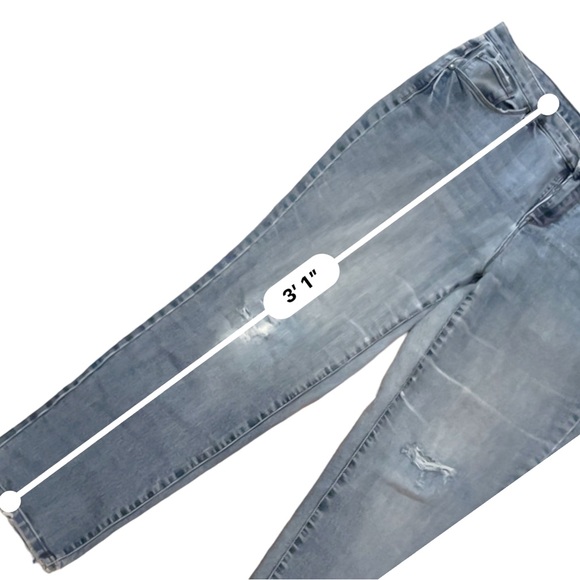 STYLE & CO DENIM Women's Distressed Denim Boyfriend Style Jeans Size 14P - Picture 7 of 10